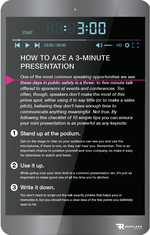 Use This Tip Sheet To Ace Your Next Presentation to Public Safety Audiences
