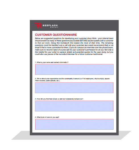 Questionnaire: Capturing Customer Success Stories