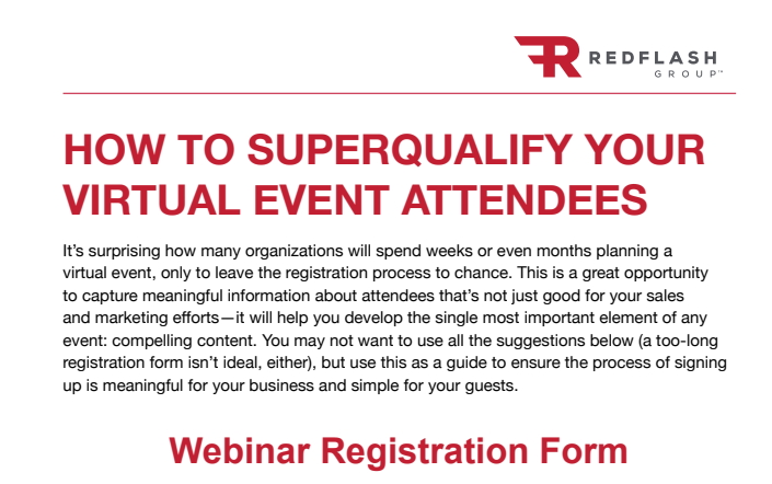 Guide to Superqualify Guests at Virtual Events